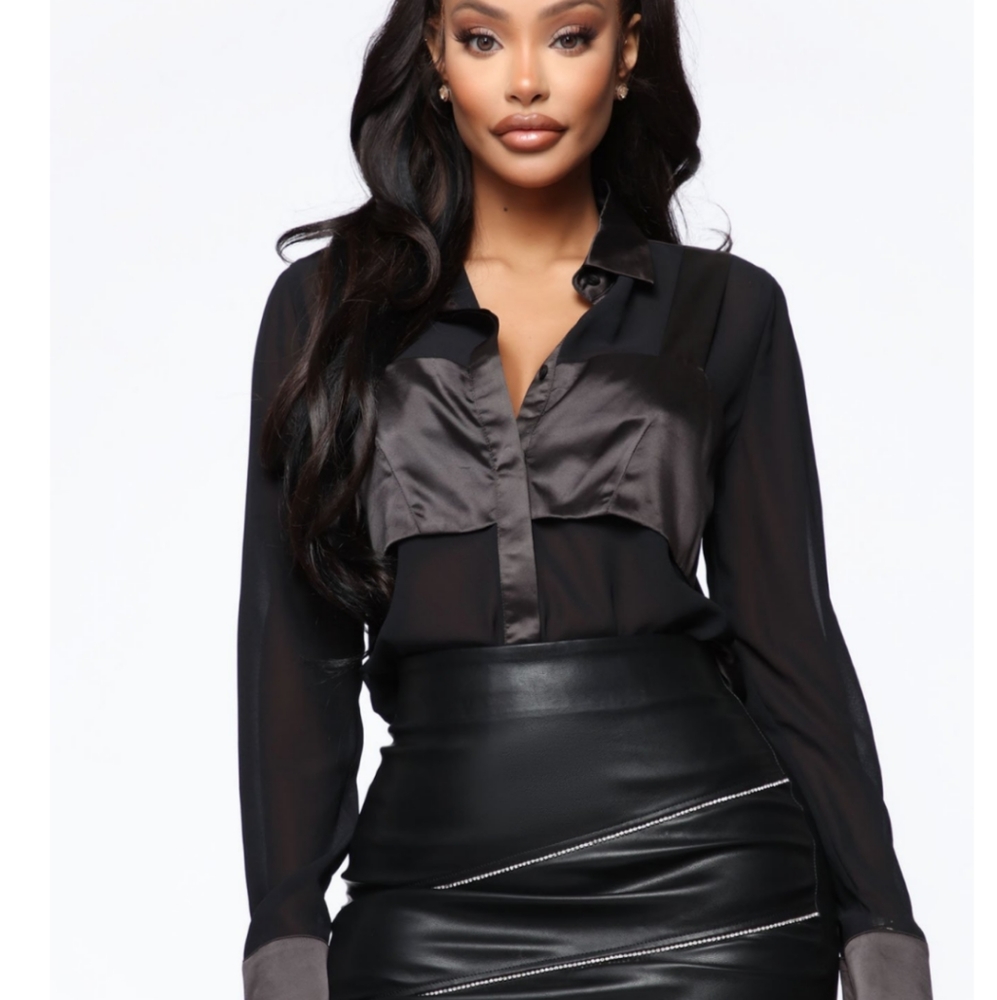 Black Button Up - Just us Two